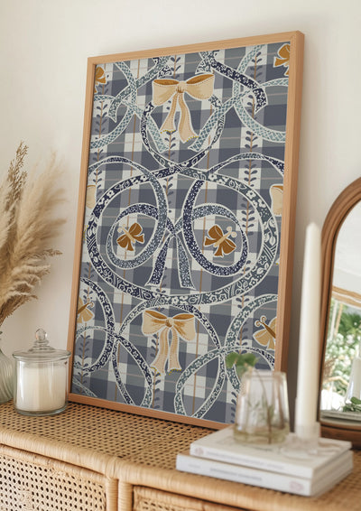 William Morris ribbons and bows neutral pattern