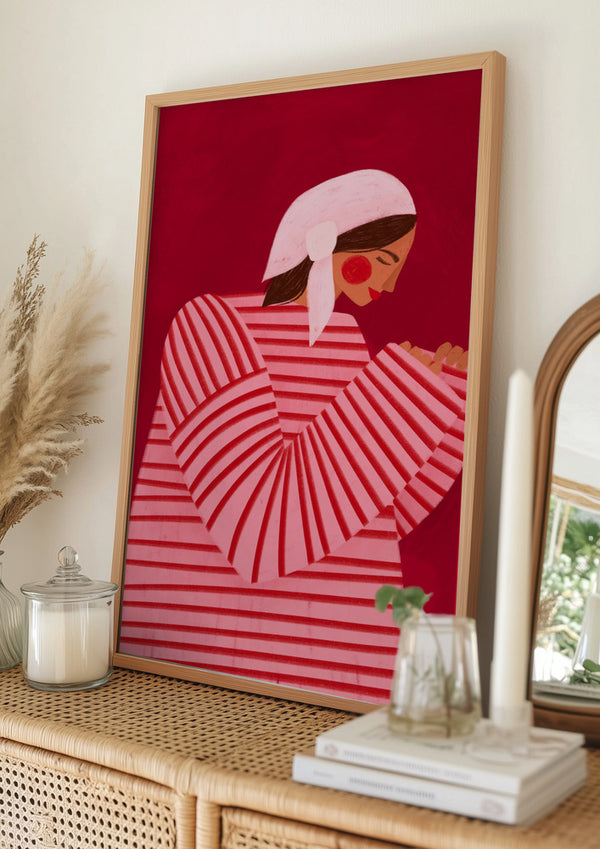 The Woman With the Red Stripes