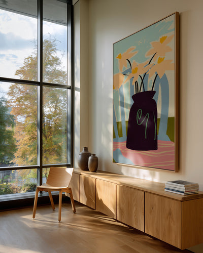 Minimalist Still Life With Flowers