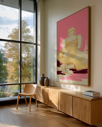 Seated Figure In A Flowing Dress