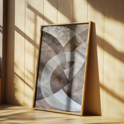 Abstract Art Beige Brown Geo Abstract