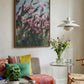 Drømmende scene med rosa blomster