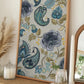 Floral Heritage paisley hazy blue pattern
