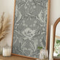 Floral Heritage Morris monochrome stripes grey pattern