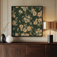 Floral Heritage bouquet forest green pattern
