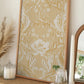 Floral Heritage Morris monochrome stripes yellow pattern