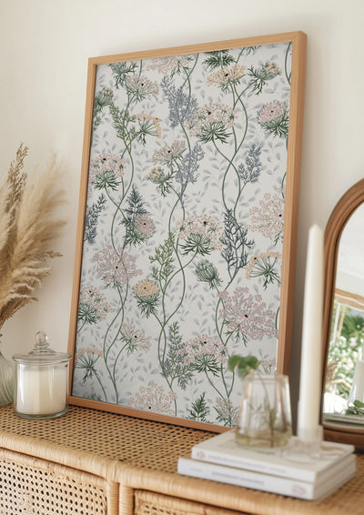 Floral Pattern With Intricate Botanical Designs