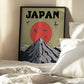 Mount Fuji Red Sun Swallows