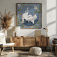 White Egrets Floral Circle