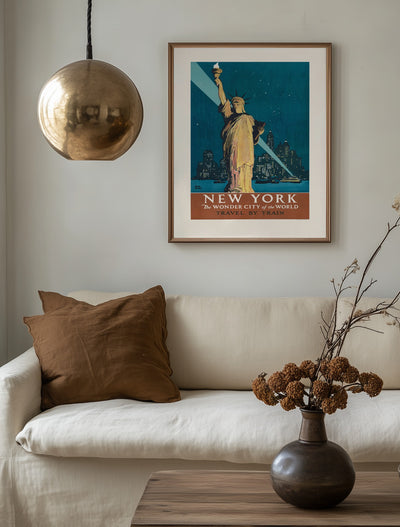 New York, the Wonder City of the World Travel By Train (1927) Poster By Adolph Treidler