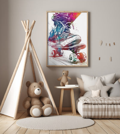 Skateboard sport art