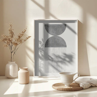 Retro Geometric Line Art