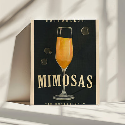 Bottomless Mimosas Art Deco Cocktail Bar Art