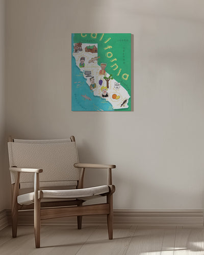 Illustrert kart over California