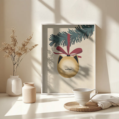 Meowry bauble godl/tan