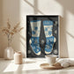 Vintage Socks Knitwear Blue On Black