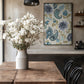 Floral Heritage paisley hazy blue pattern