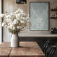 Floral Heritage Morris monochrome stripes chalky blue pattern