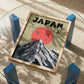 Mount Fuji Red Sun Swallows