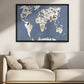 Educational world map with animals in English for children
