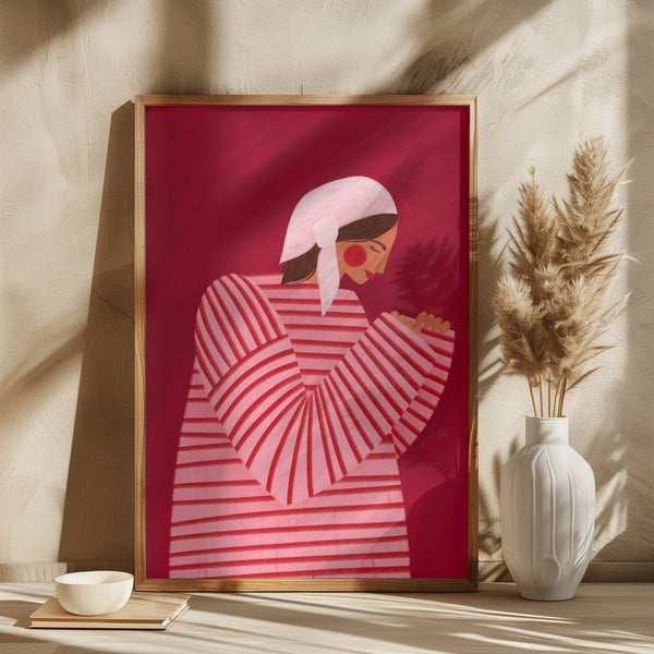 The Woman With the Red Stripes