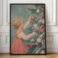 Young Girl At Chritmas Tree 1950s Style