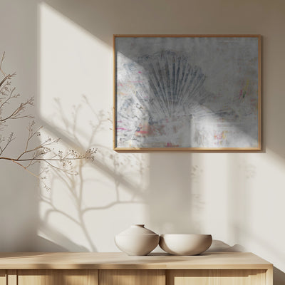 Abstract shell painting natural structure mural