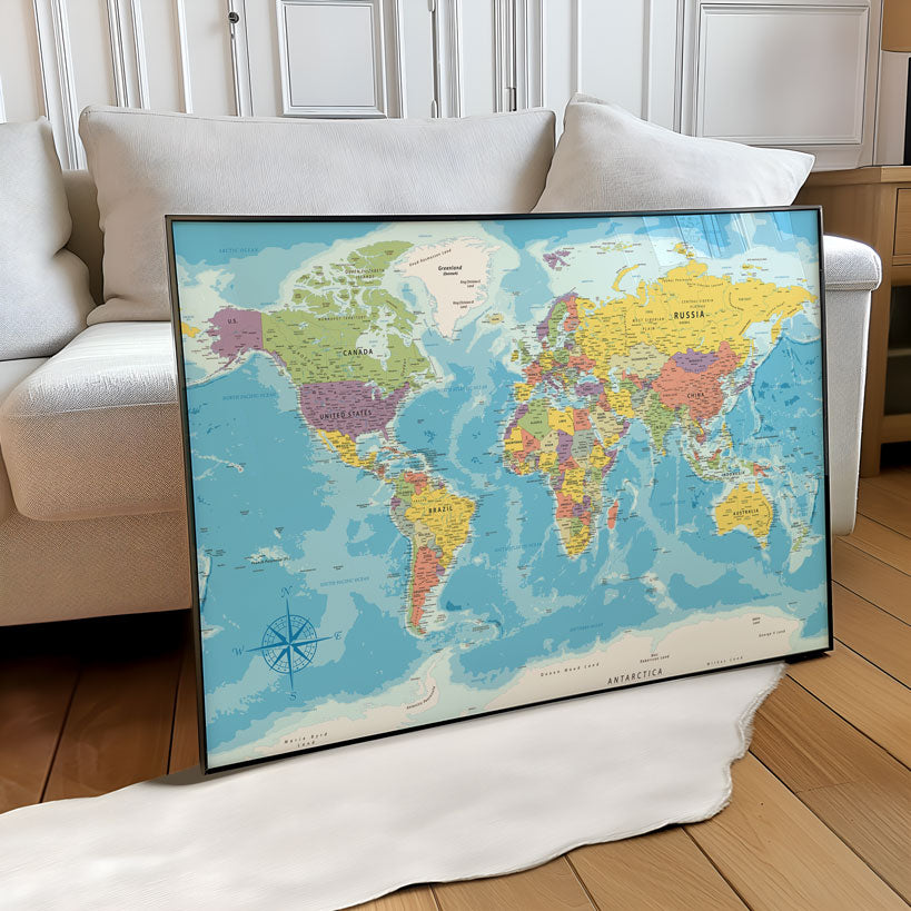 Full-color world map