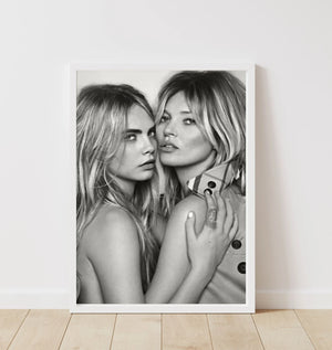 Kate Moss & Cara Delevingne Poster