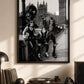 KISS-plakat i London – ikonisk rockeband i svart-hvitt