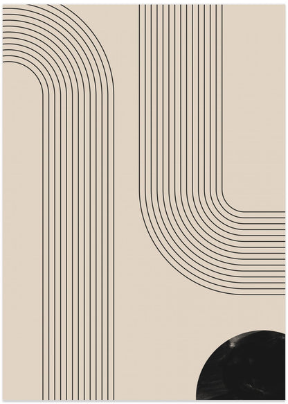 Black Minimal Line Art