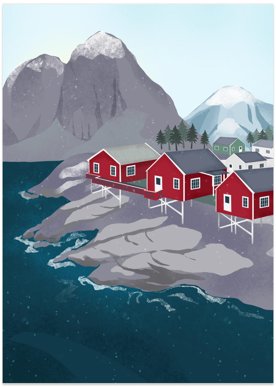 Norske huse i Lofoten