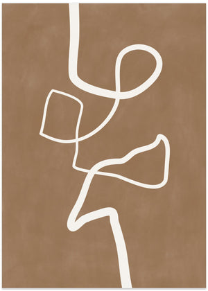 Brown Single Line Artwork