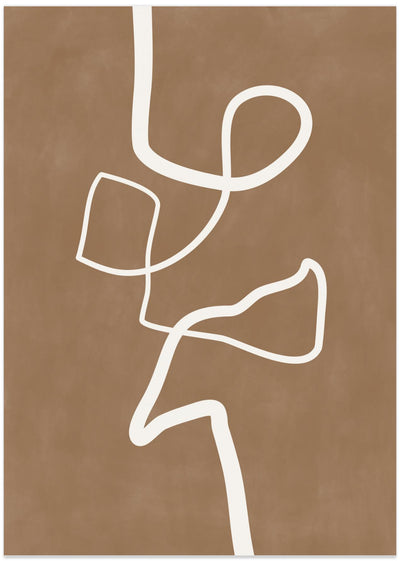 Brown Single Line Artwork