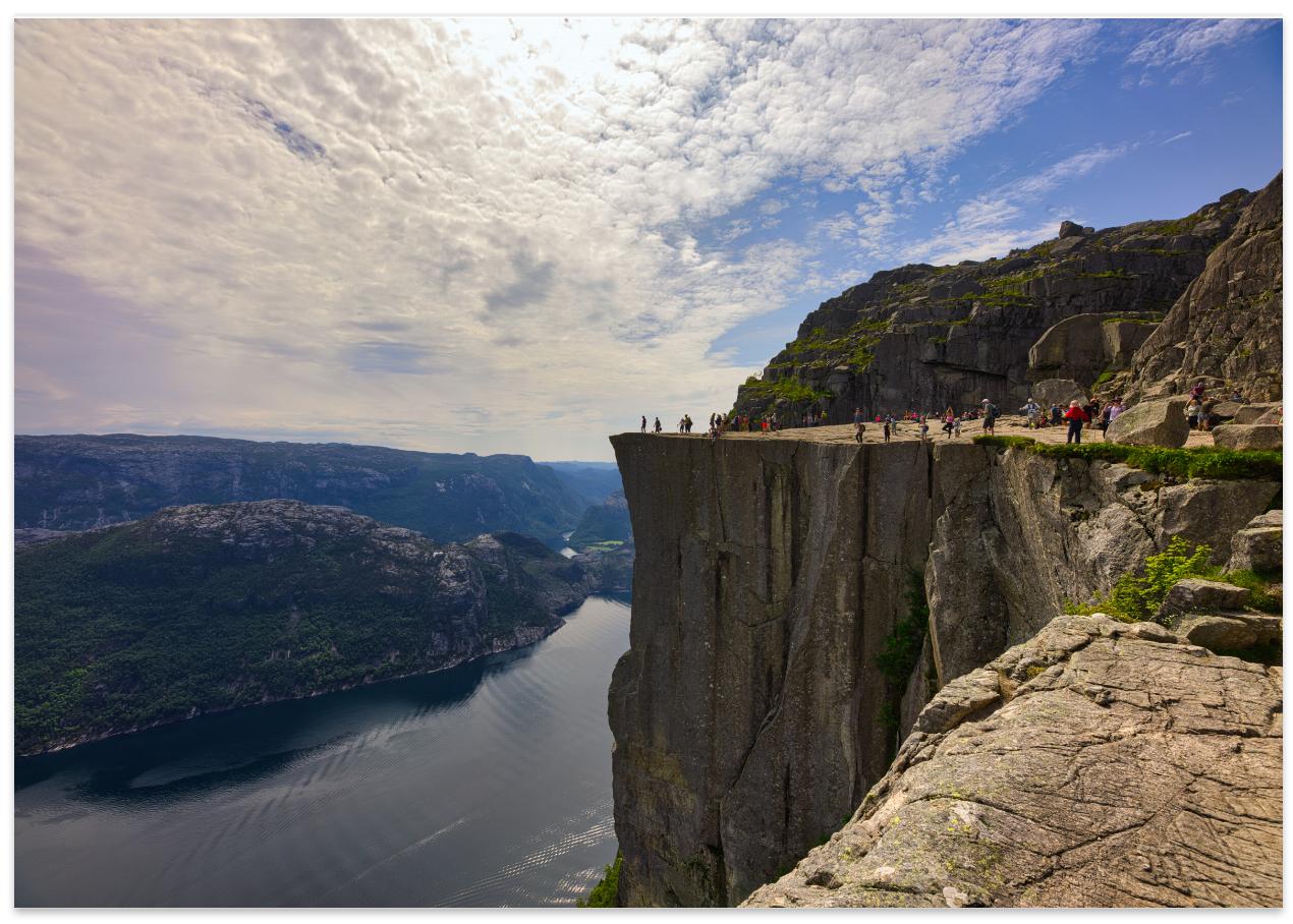 Majestic view of Norwegian Landscape, Pulpit Rock