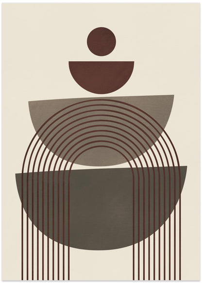 Brown Geometric Shape Study