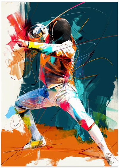 Fencing sport art