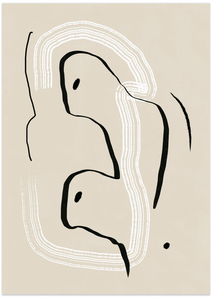 Reclining nude line art