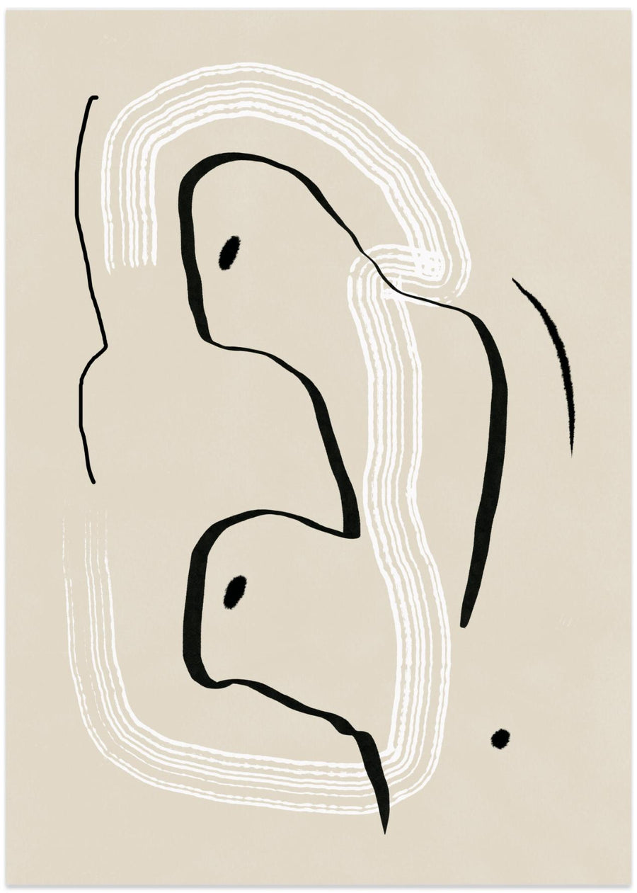 Reclining nude line art