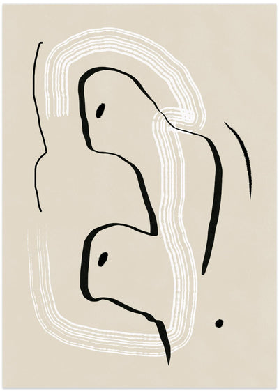 Reclining nude line art