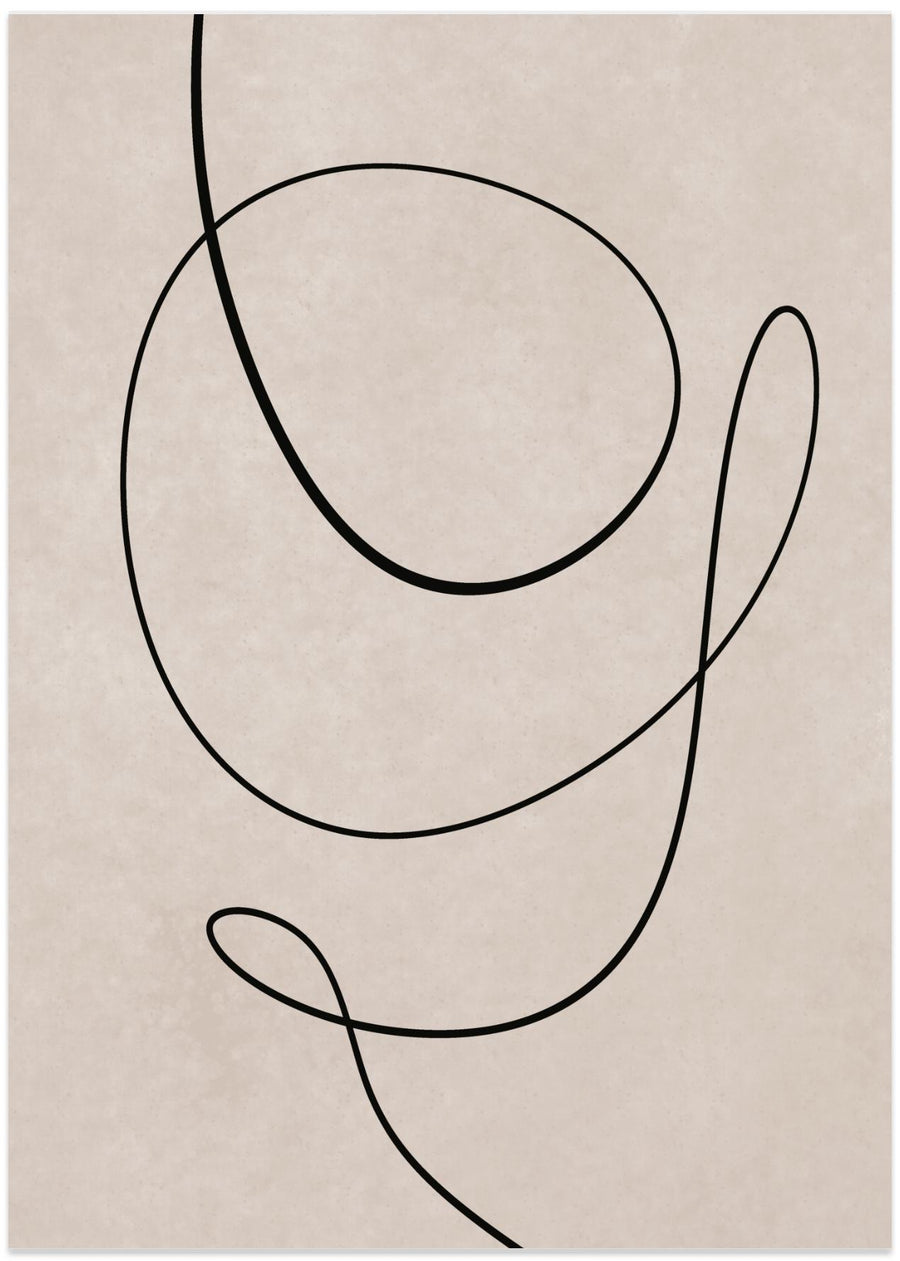 Minimal line art abstract drawing 01