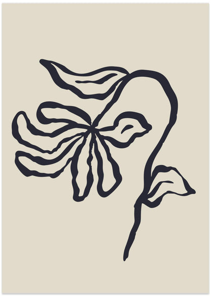 Sketchy Flower Poster 24