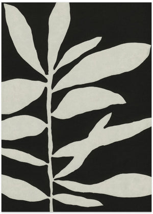Linocut Branch #3 / White &amp; Black