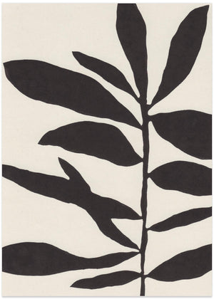 Linocut Branch #3 : Black & White