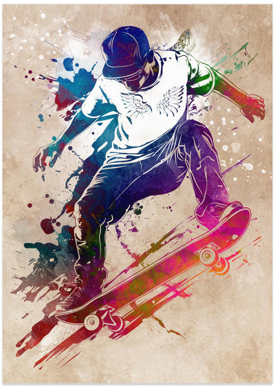 Skateboard sport art