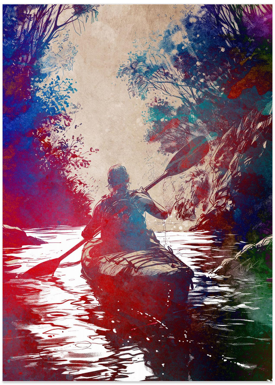Kayaking sport art