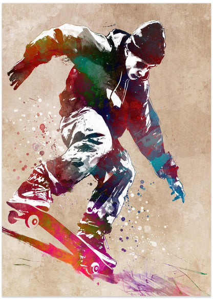Skateboard sport art
