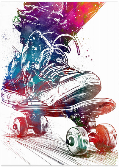Skateboard sport art