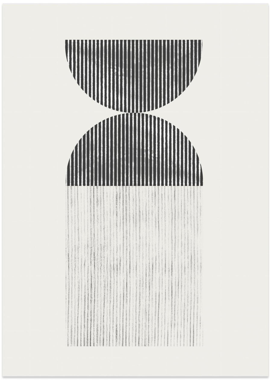 Retro Geometric Line Art