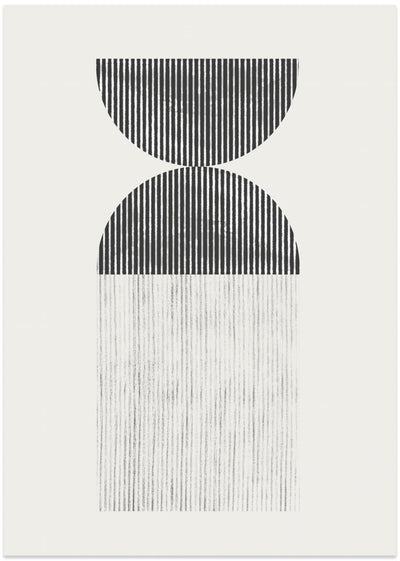 Retro Geometric Line Art